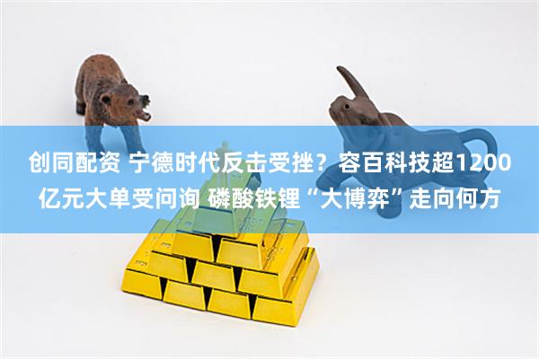 创同配资 宁德时代反击受挫?容百科技超1200亿元大单受问询 磷酸铁锂“大博弈”走向何方