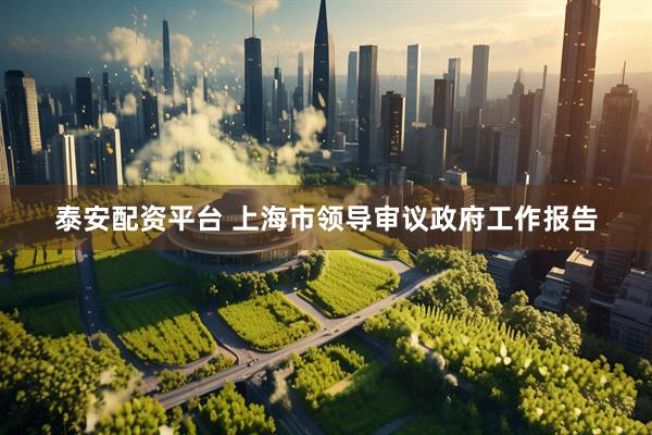 泰安配资平台 上海市领导审议政府工作报告